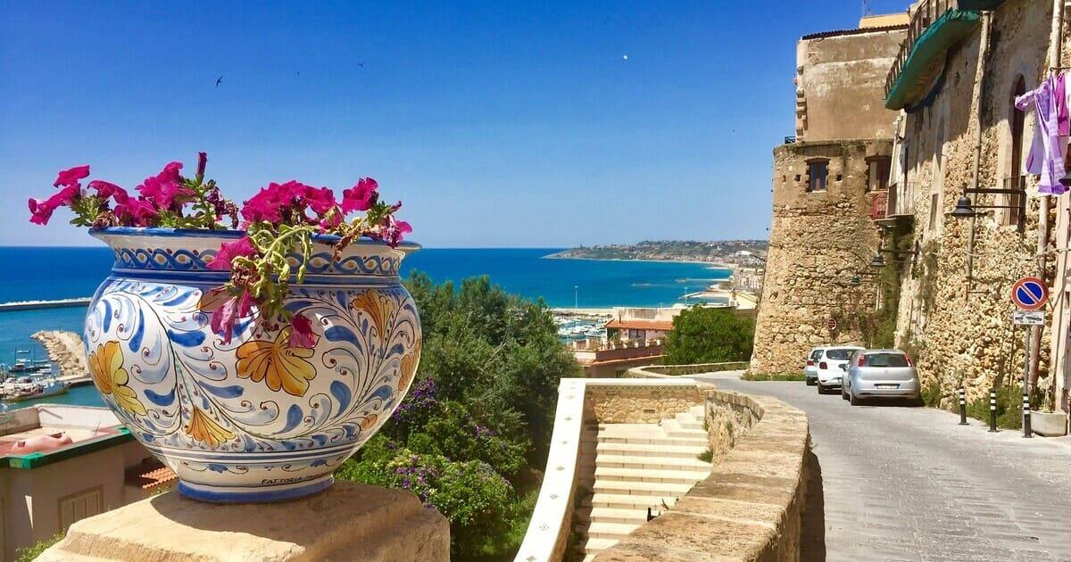 Panorama di Sciacca dall'alto
